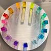 Transparent Rainbow 3D Building Blocks: Educational Acrylic Cubes for Children