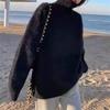 Women's Soft & Fluffy Faux Mink Fur High Neck Pullover Sweater - Autumn/Winter Trend