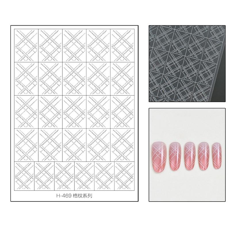 Francuskie Paski Romb Ozdobne Naklejki Szablon Stempel Manicure Naklejki Urok do Paznokci Dekoracja DIY