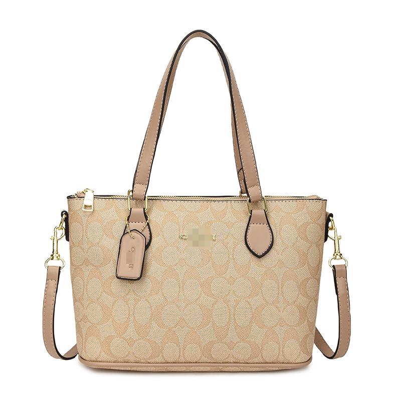 Dámská klasická taška tote a crossbody s květinovým potiskem a velkou kapacitou