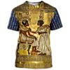 Vintage Altes Ägypten 3D Gedrucktes T-Shirt Herren Damen Sommer Lässig Kurzarm T-Shirts Mode Straße Rundhals Tee Tops