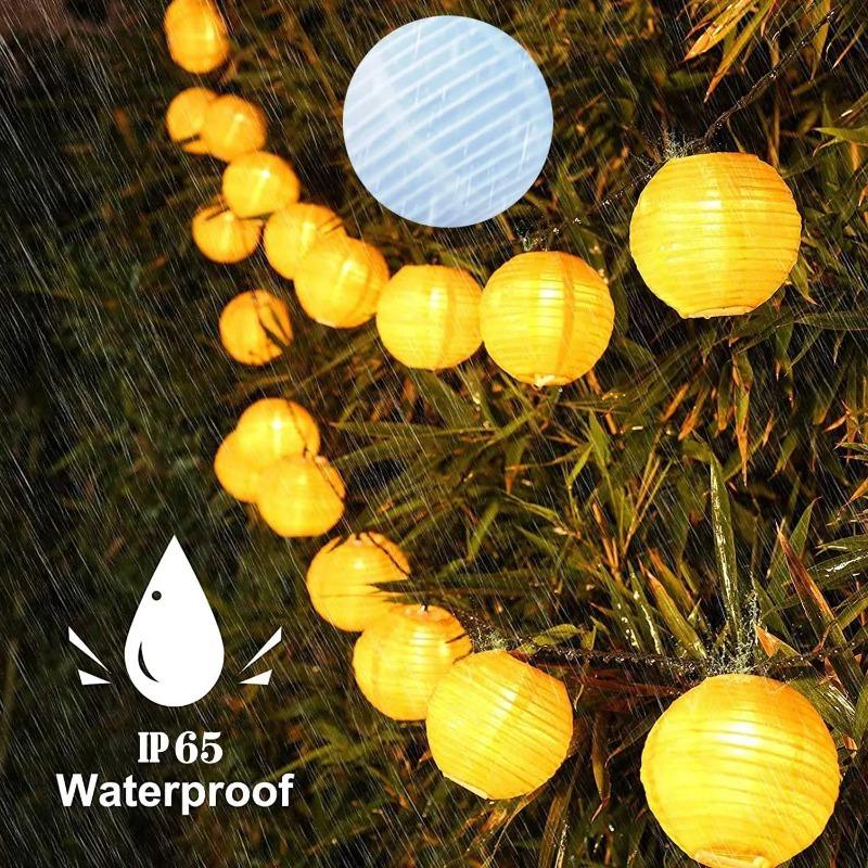 Lanterne 5W Catena Luminosa Solare a LED per Esterno Giardino Recinzione Ghirlanda di Luci Fata per Natale Matrimonio Festa Patio