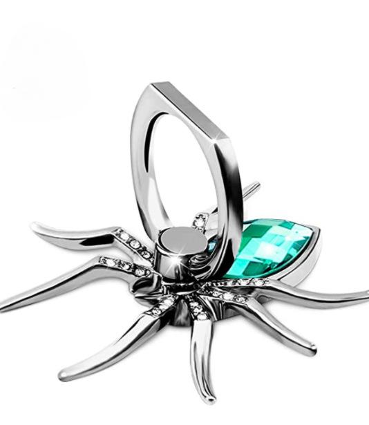 Universal Luxury Diamond Metal Spider Mobile Phone Finger Ring Holder 360 Rotate Stand for iPhone Sumsang Huawei Xiaomi