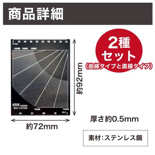 Felimoa Masking Tape Cut Guide for Curves and Straight Lines, Painting, Plastic Models, Set of 2