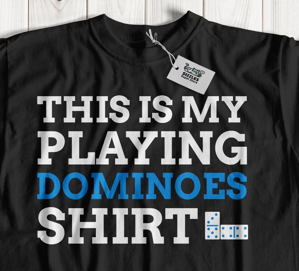 Unisex Funny Dominoes T-Shirt Bones & Board Game Domino Tees