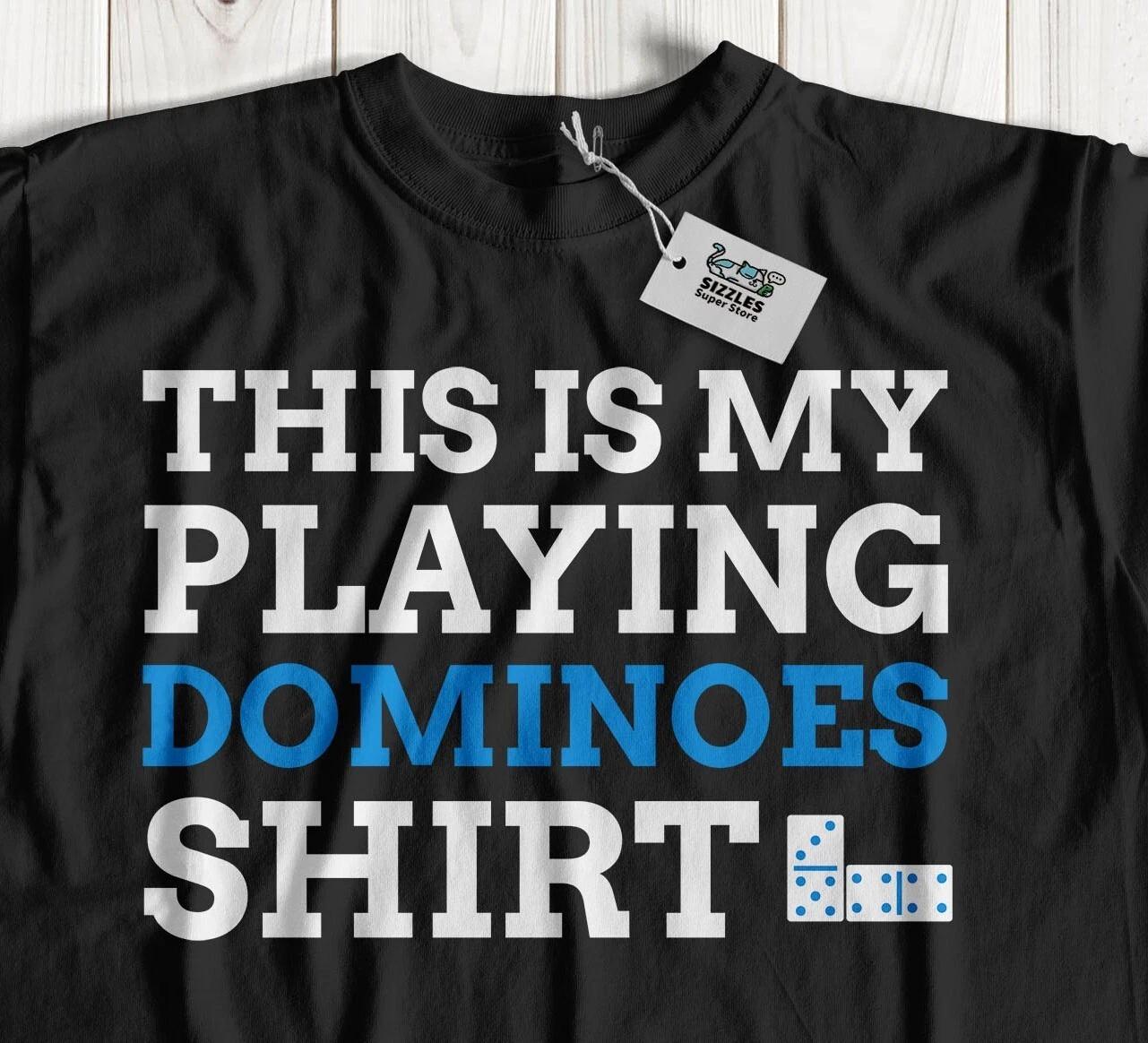 Unisex Funny Dominoes T-Shirt Bones & Board Game Domino Tees L