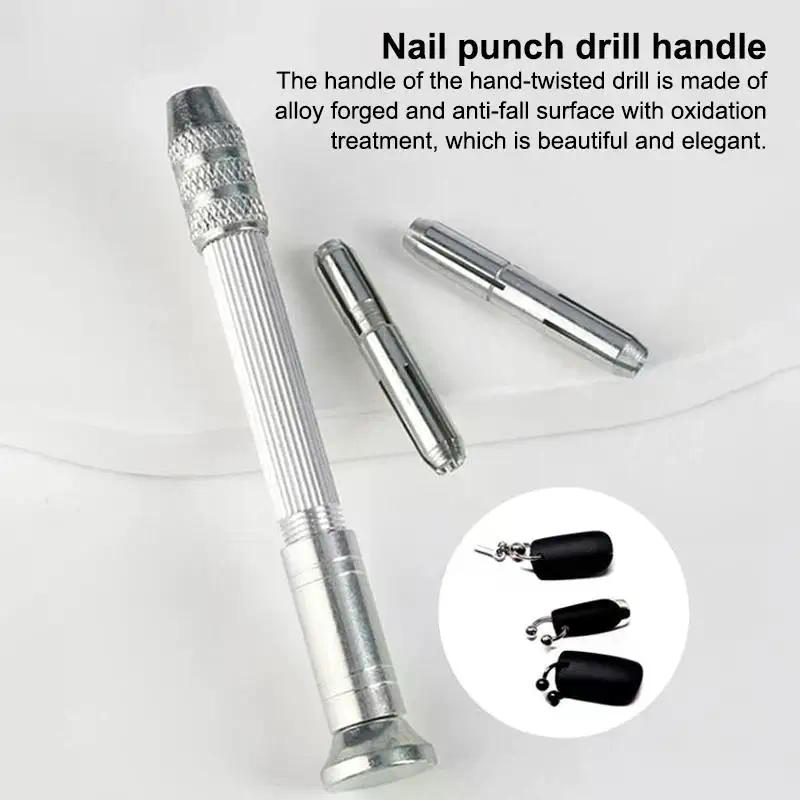 Nail Drill Pierce Bit For Jewelry Open Ring Nail Art Decorative Piercing Tungsten Steel Grinding Head Precise Hole Punching Tool