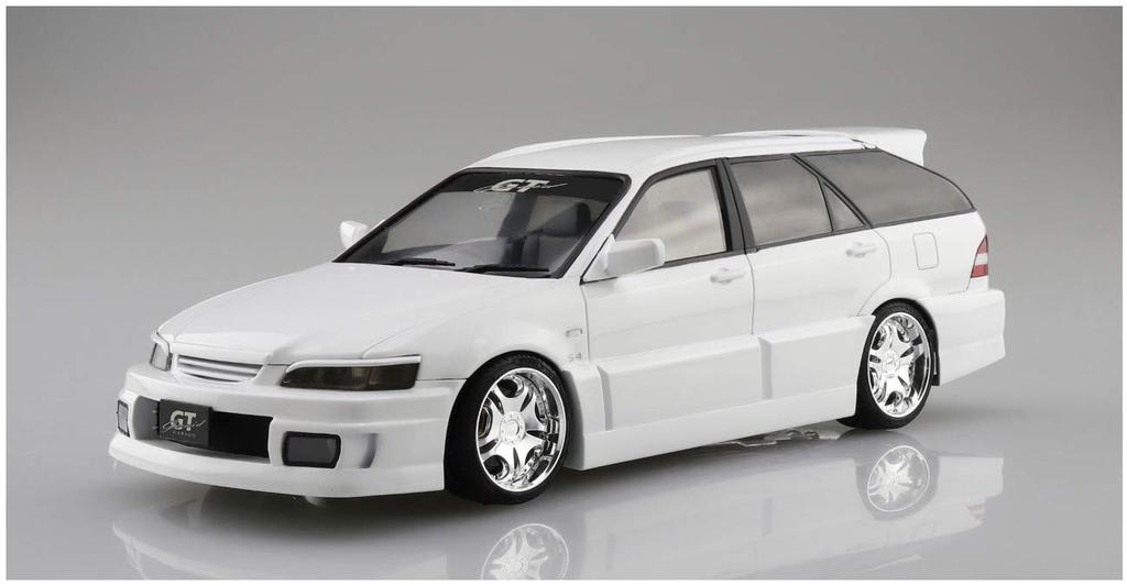 Aoshima Bunka Kyozaisha The Tuned Car Series Honda Garcon Geraid GT CF6 Accord Wagon 1997 Plastic Model 1/24 No.63