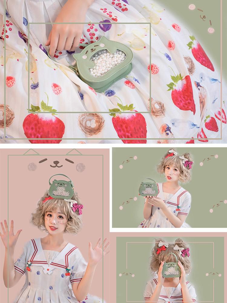 Heart Mini Ita Bag: Cute Girlish Crossbody Coin Purse with Soft Lipstick Packaging Decoration