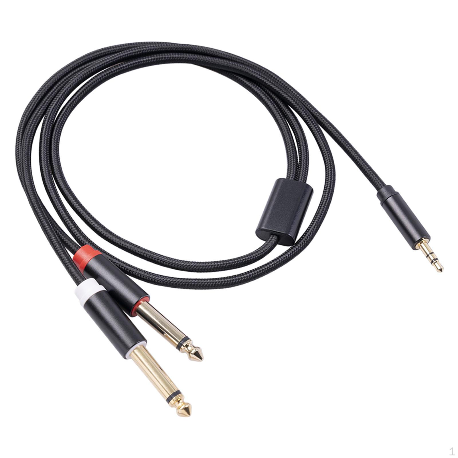 

Кабель 3,5 мм, 1/8, двойной, 6,35 мм, 1/4 TS, Y-образный разветвитель премиум-класса для домашнего стереомикшера 1m