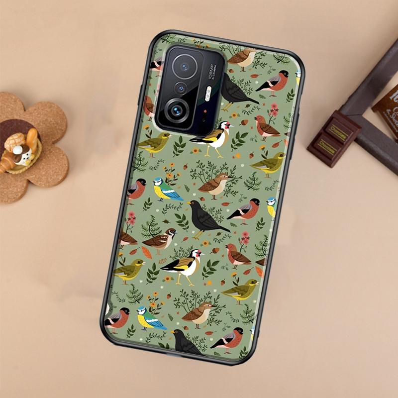Garden Birds For POCO X5 X4 X3 F5 Pro M4 M5s F3 F4 GT C40 Phone Case For Xiaomi 12T 11T 13 Pro 12 Lite