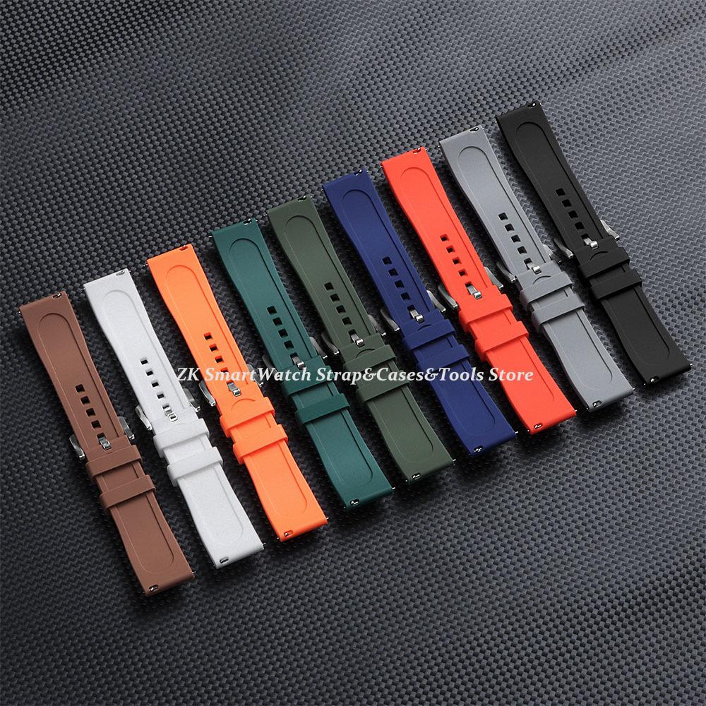 20mm 22mm Silicone Strap for Huawei Gt3/4 46mm Rubber Watch Band for Rolex Sport Waterproof Bracelet for Citizen