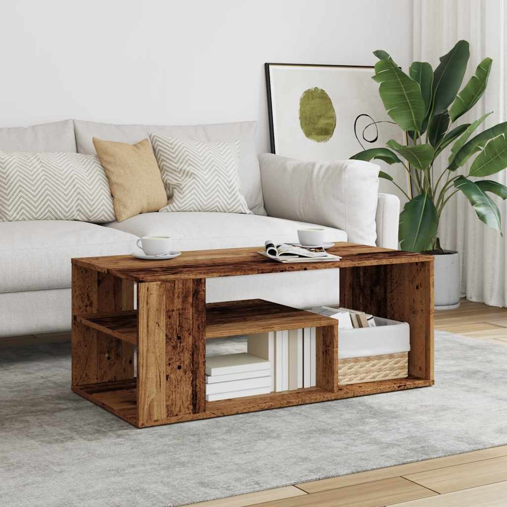 Coffee Table with Rustic Wood Look 100 x 50 x 40 cm Engineered Wood