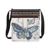 Ethnic Elephant & Butterfly Embroidered Crossbody Bag - Women's Cultural Canvas Shoulder Accessory