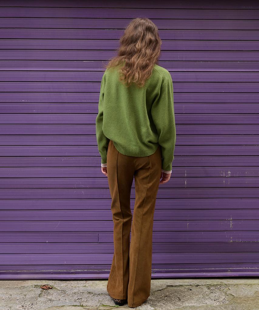MURMURE Of Suede Elastic Bootcut Pants_Obe Pants