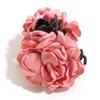 French Satin Camellia Large Hair Claw Clip - Elegant Floral Accessory