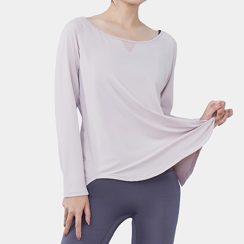 

Женский топ для йоги с длинным рукавом свободного кроя - Дышащая сетка, Быстросохнущий, Идеально подходит для бега и фитнеса XXL