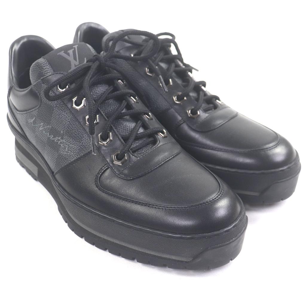 Ausgezeichnete LOUIS VUITTON Low-Cut-Sneaker Harlem-Linie Richelieu Damier Gebraucht