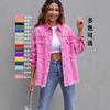 New Long-style Burr-ripped Denim Jacket Women's Autumn and Winter Long-sleeved Casual Lapel Top