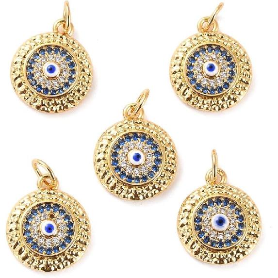 Ipotkitt 5Pcs Heart with Star Brass Micro Pave Cubic Zirconia Diffuser Locket Charm Pendants Openable Ornaments for DIY Making - 19.5x22.5mm