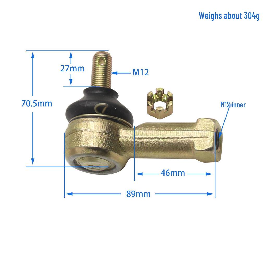 Beach Kart Modification Accessories: M10/M12 Steering Tie Rod Ball Joint for Front Suspension