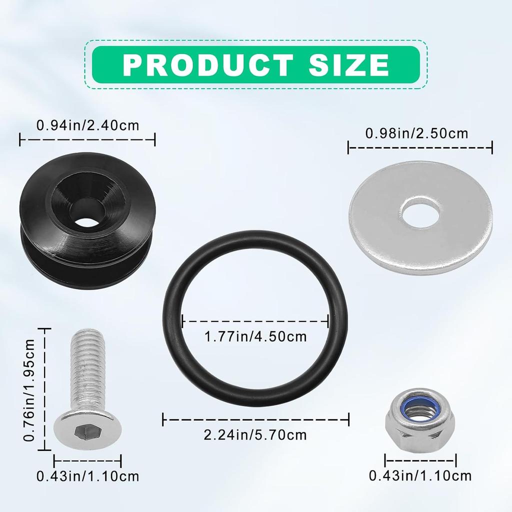 Universal Bumper Quick Release Kit, Aluminum Fasteners for Front Rear Bumper Trunk Fender Hatch Lids (Black, 18 Pieces)