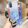KADEM For Samsung Galaxy S20 FE 4G/FE 5G/S20 Lite/S20 FE 2022 Case Glitter TPU Flower Decor Phone Cover with Strap