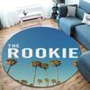THE ROOKIE Round Area Rug,Carpet Rug for Living Room Bedroom Sofa Playroom Decor,Non-slip Floor Mat