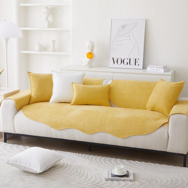Chenier Special-Shaped Sofa Cushion, Irregular Non-Slip Seat Cushion, Four-Season Universal Sofa Seat Cushion Cover, Cloth Towel Cushion