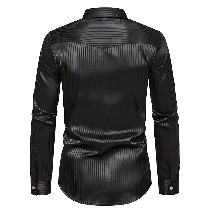 Høst og Vinter Herreskjorter Casual Personlighet Sport Vestlig Doble Lommer Langermet Knappedown-skjorter