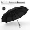 Extra-Large Automatic Black Men's Sunshade & Rain Umbrella - Sturdy, Foldable, Customizable with Thickened Design