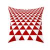 Kissenbezug Rot Blau und Schwarz Geometrischer Kissenbezug Kissenbezug Quadratisches Sofakissen Heimtextilien Großhandel