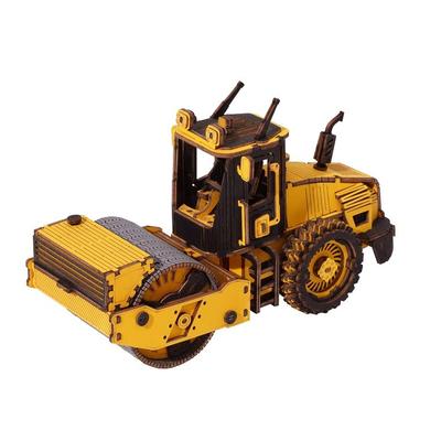 Tsukurundesu® 3D Wooden Puzzle, Working Vehicle Series (Road Roller) with Japanese Instructions
