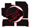 Velour Floor Mats with Red Edge For: Suzuki Grand Vitara III Crossover (2015-)