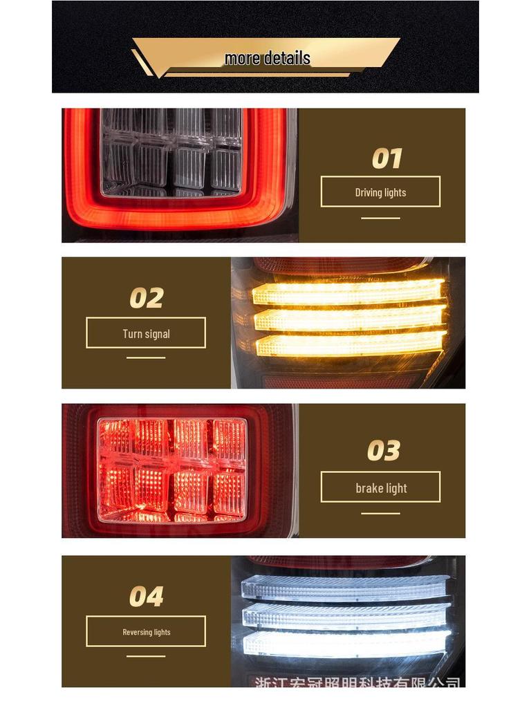 Rear LED Taillights with Sequential Turn Signal for 2009-2014 Ford F150