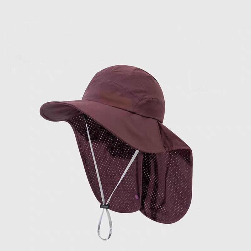 Summer New Style Breathable Quick-Dry UV Protection Bucket Hat Wide Brim Face Mesh Neck Flap Bucket Hat for Outdoor Fishing