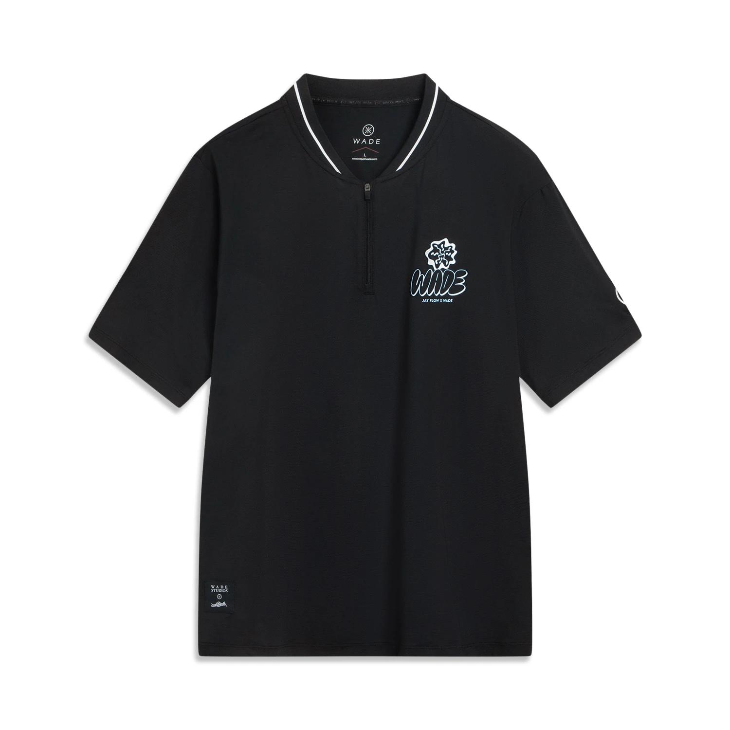 Li Ning X Jay Flow Совместная работа Серия Wade Мягкая универсальная повседневная рубашка-поло с коротким рукавом Мужские топы APLV671-1 3XL