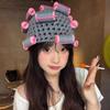 Soft Hair Curler Knitted Hat Thick Curly Hair Yarn Beanie Creative Pullover Cap  Outdoor