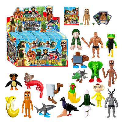 Blind Box Brainrot Tung Sahur Figure Toy Tralalero Tralala Figures Bombardino Crocodilo Shimpanzini Bananini Model Decor