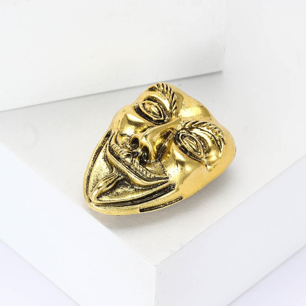 Enkel och mångsidig Kreativ Legering Galvaniserad Cirkusclownmask Brosch Nischad Design Herr- och Damkläder Corsage Smyckesnål