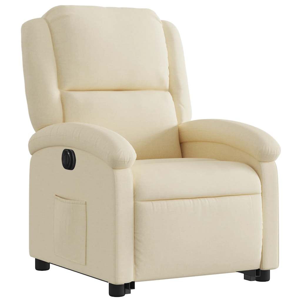 Vidaxl Aufstehsessel Massagesessel, Elektrisch, Verstellbar, Cremefarben