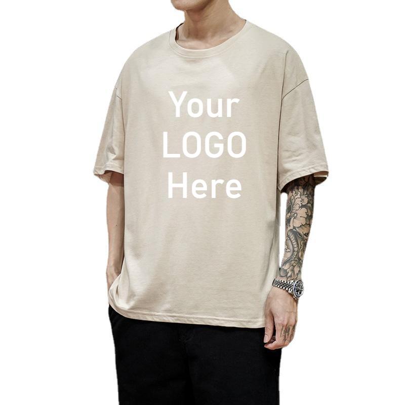 100% Cotton 200gsm Men's Short Sleeve T Shirt Custom Your Logo Design T Shirt