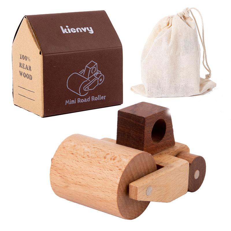 

1Pcs Beech Wood Car Blocks Cartoon Excavator Educational Montessori Toy Children Ambulance Car Wooden Toys Birthday Gift A