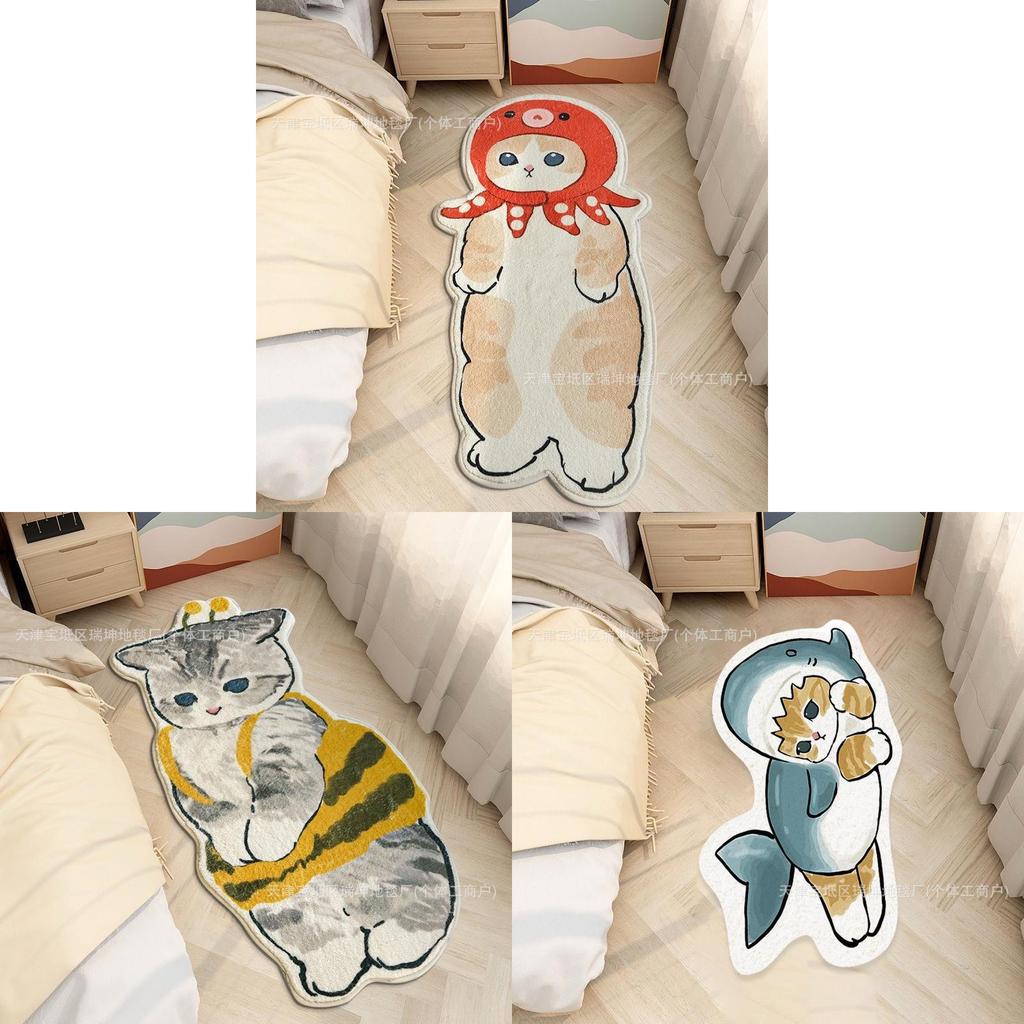 Tappeto Peluche Cartoon Mofusand con Design Stampato per Bagno Porta Ingresso Decorazione