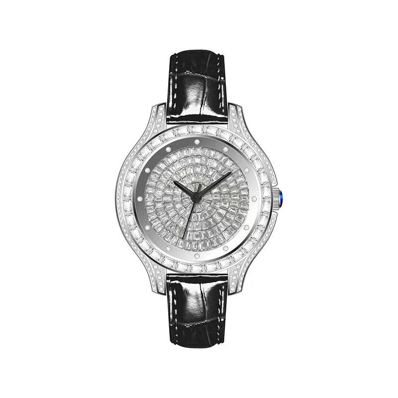 Watch Female Gypsy Full Diamond Women'S Watch High-End Leather Waterproof Fashion Women'S Quartz Watch