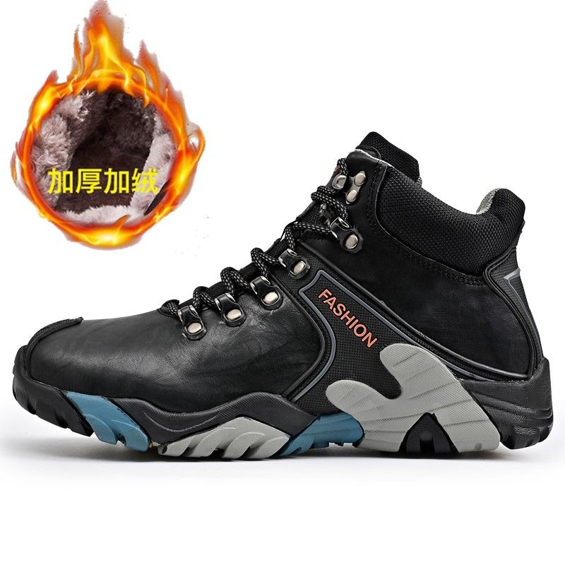 High Top Sneaker Winter Outdoor Snow Boot Warm Plush Waterproof Anti Slip Hiking Shoes Man Sneakers Sport Trekking Shoe Big Size