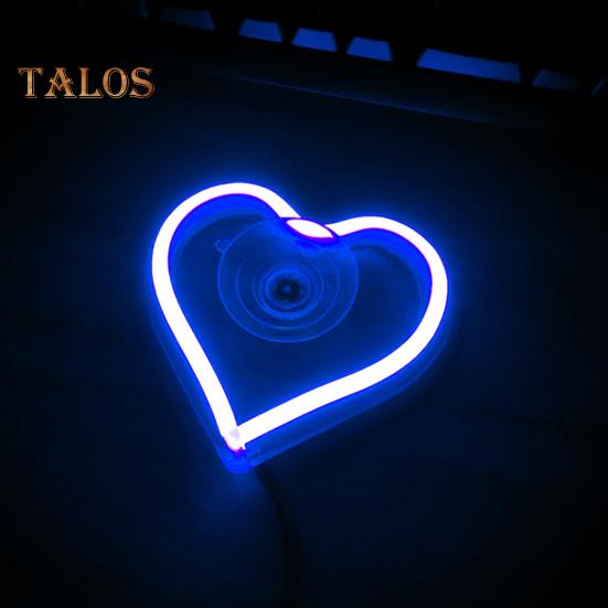 Lumină neon LED în formă de inimă Moduri bliț stroboscopic Instalare simplă super luminoasă Semn de afișare LED Accesorii pentru iluminat auto