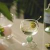 Green Ball Stemmed Decor Glass Cup Goblet Glasses Heat-resistant Cute High Borosilicate Dessert Ice Cream Bowl Festival Gift
