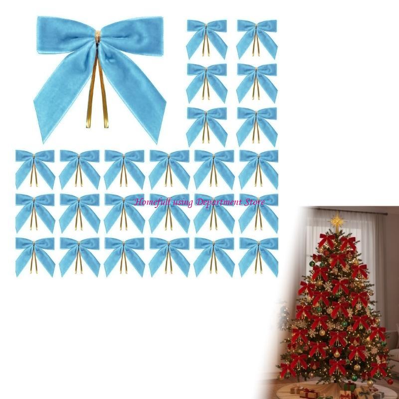 

Luxurious Velvety Bowknot Knot Ornament Velvety Holiday Decors For Christmas Tree Holiday Homes Party Decorations