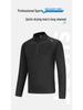 Ditone Men's Quick-Dry Breathable Long Sleeve Sports T-Shirt with Half-Zip Collar for Running and Basketball